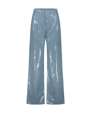 SEQUINED DENIM JEANS