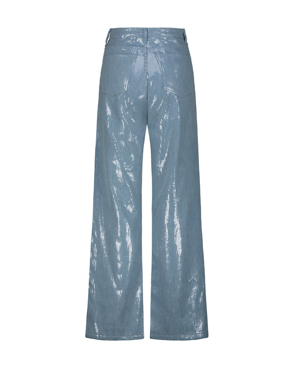 SEQUINED DENIM JEANS