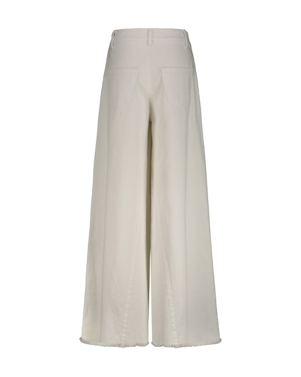 JEANS WIDE BULL DENIM BIANCO