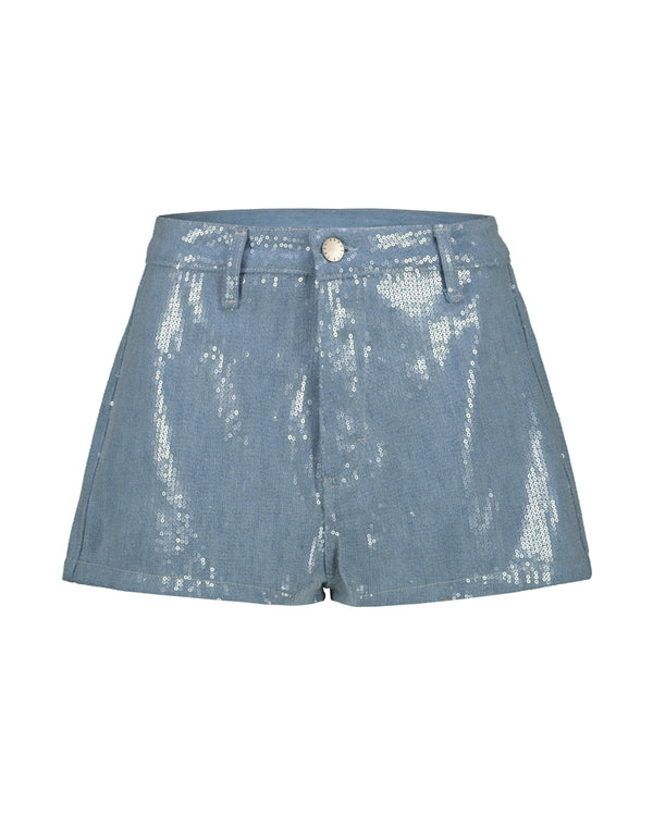 SHORT DENIM PAILLETTES