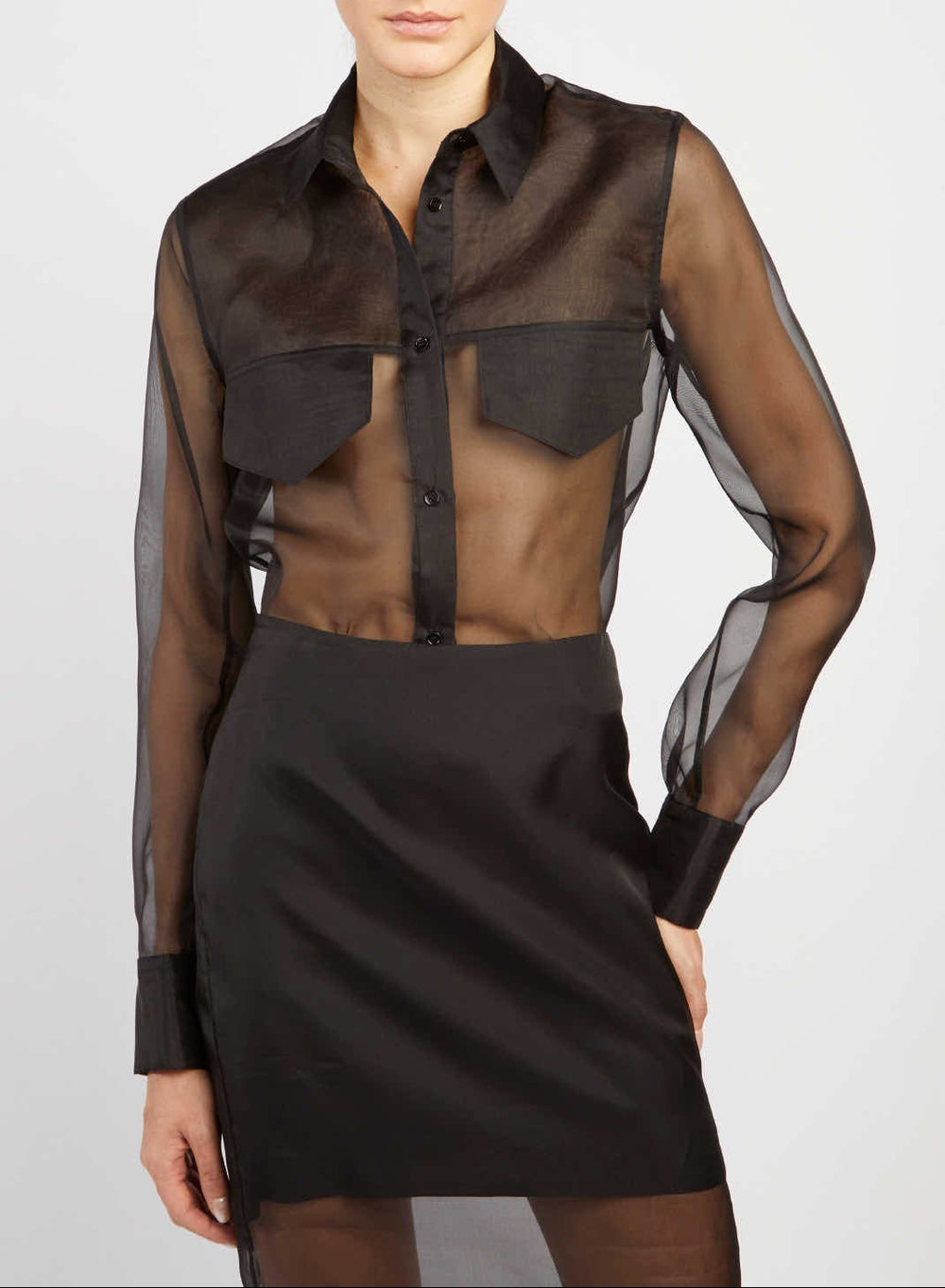 CAMICIA IN ORGANZA DI SETA