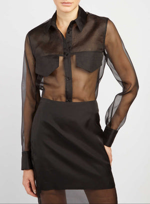 CAMICIA IN ORGANZA DI SETA