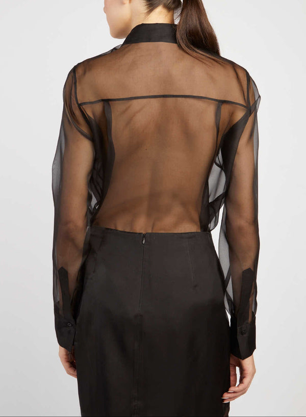 CAMICIA IN ORGANZA DI SETA