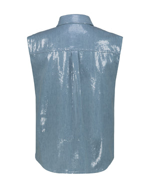 SEQUINED DENIM SHIRT
