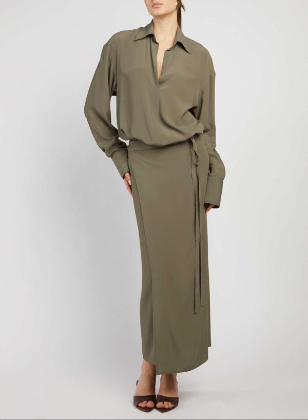 ABITO LUNGO PAREO CREPE DE CHINE