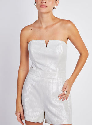 RAFFIA SEQUINED BUSTIER