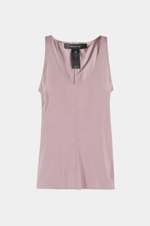 BOIS DE ROSE CRÉPE DE CHINE BIASED TANK TOP