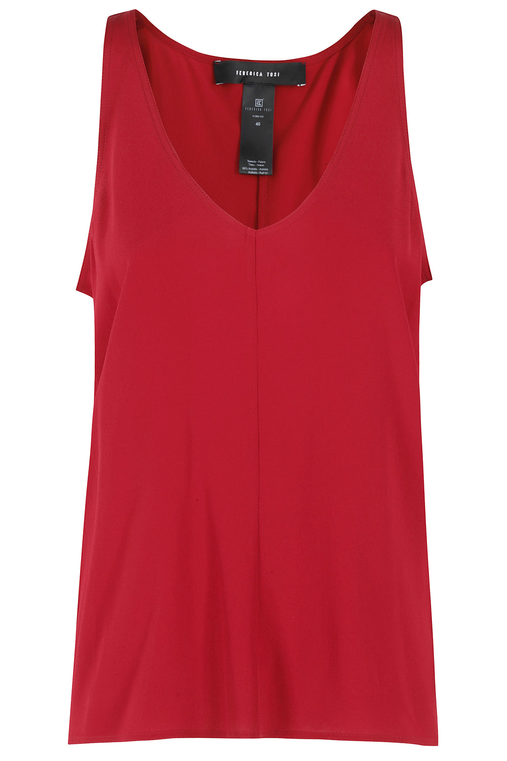 CANOTTA SBIECA CREPE DE CHINE CILIEGIO