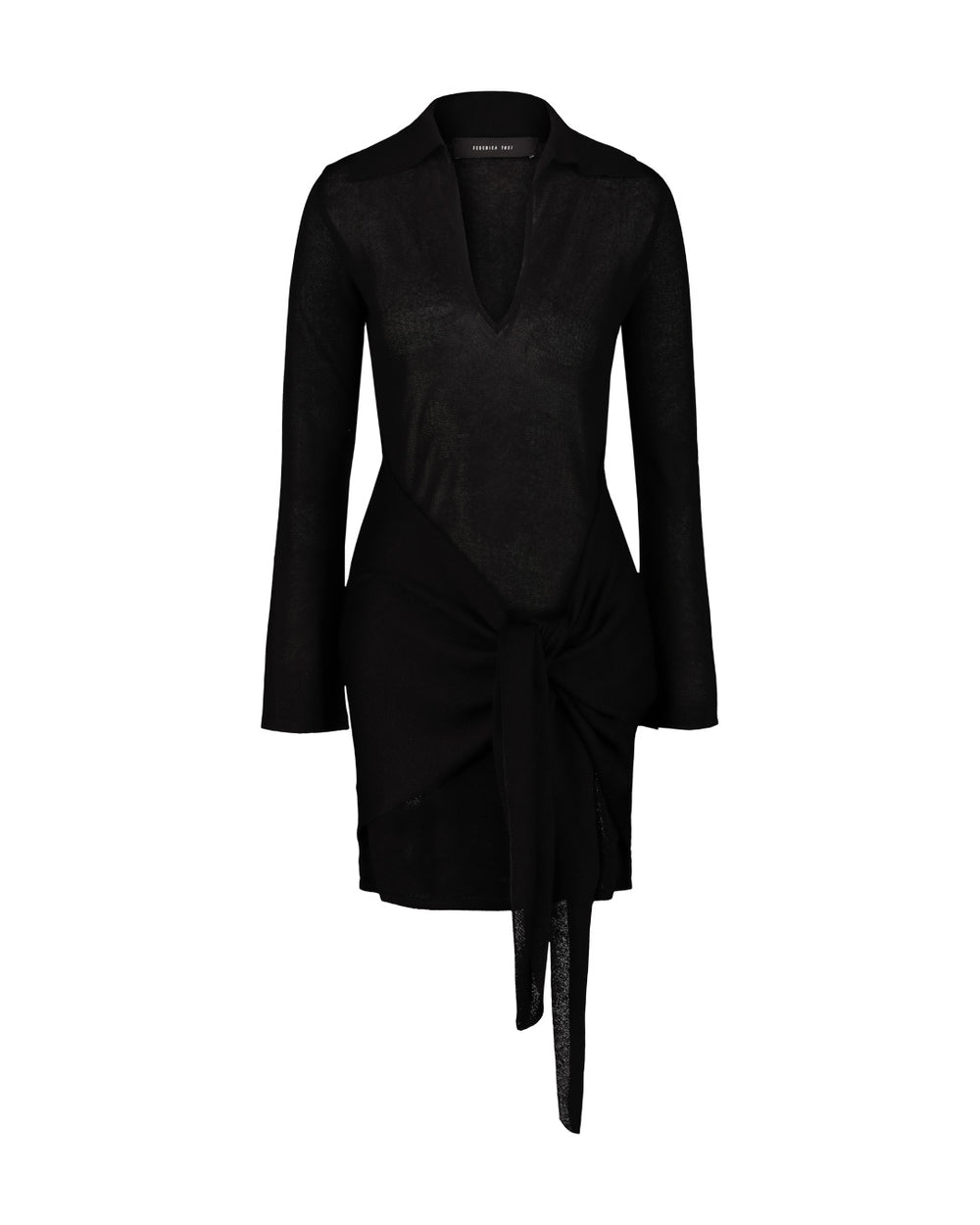 SHORT DRESS WITH BLACK FLEXAGE KNOT