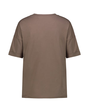 T-SHIRT CREW CARRY OVER JERSEY TAUPE