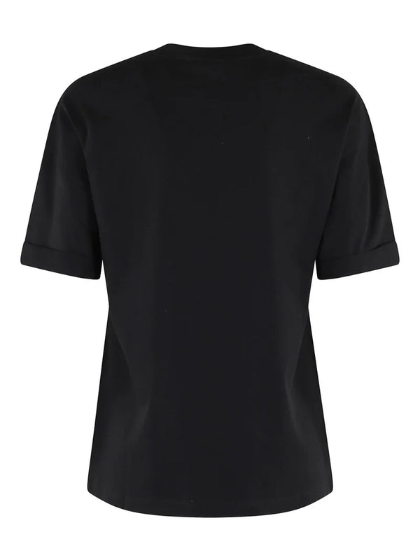 T-SHIRT CUT OUT JERSEY NERO