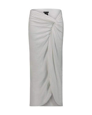 WHITE LONG SKIRT COVER-UP