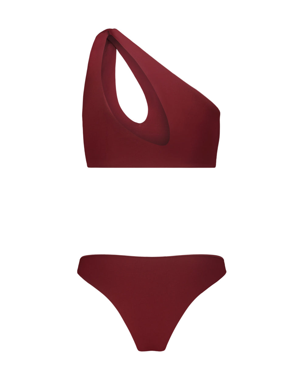 BIKINI MONOSPALLA NODO BORDEAUX