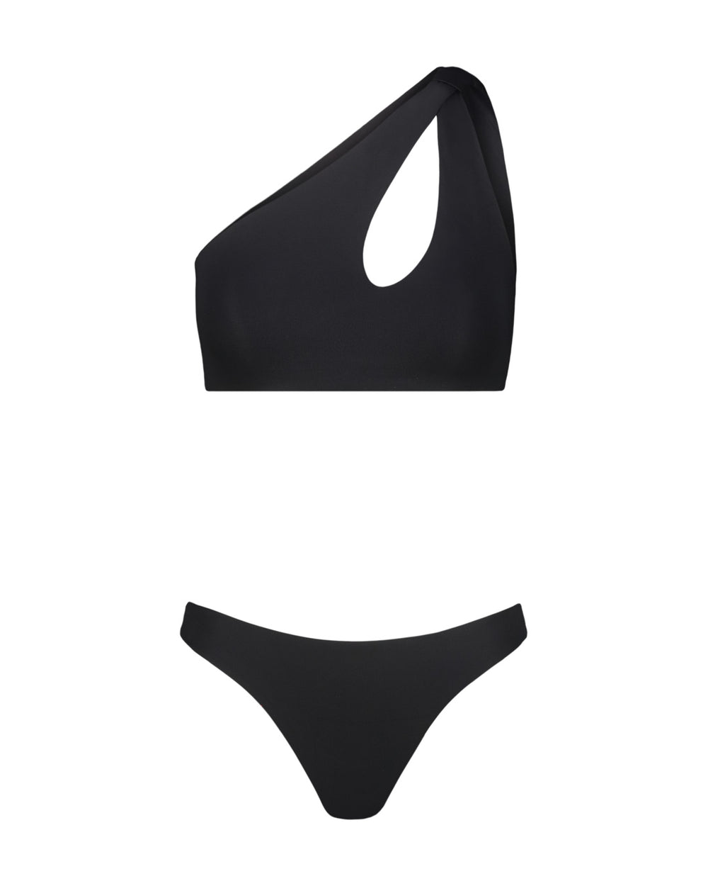 BIKINI MONOSPALLA NODO NERO