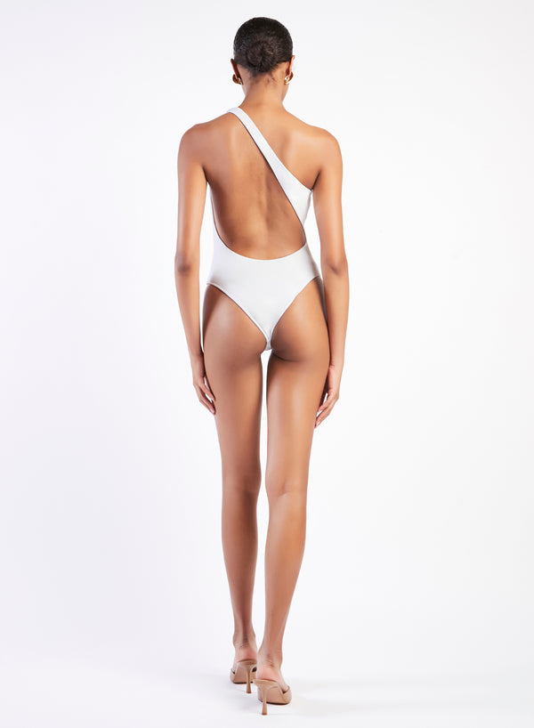 MAILLOT DE BAIN UNE PIÈCE ASYMÉTRIQUE BLANC