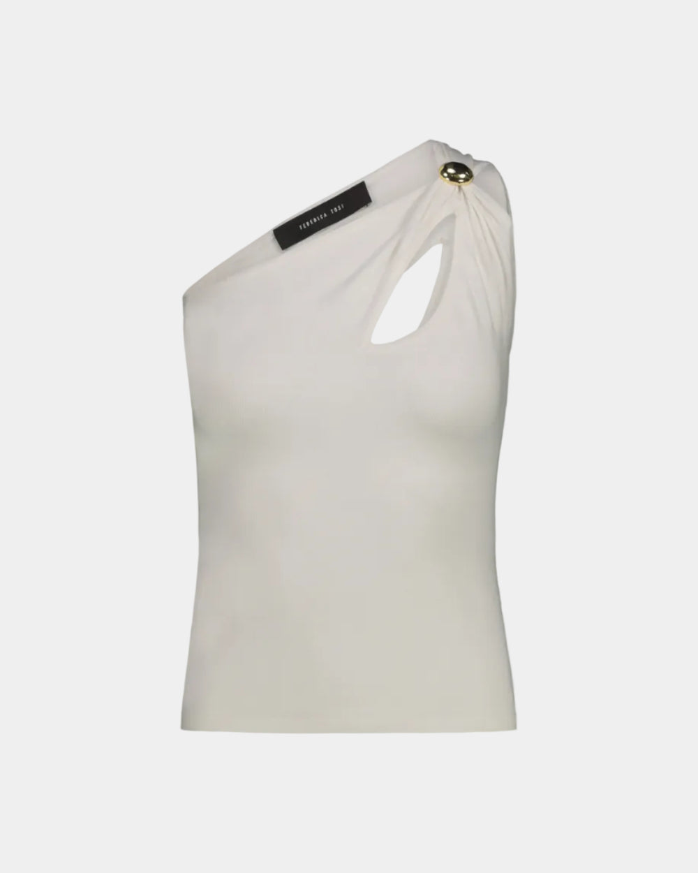 VSCOSA ONE-SHOULDER TOP WITH WHITE JEWEL