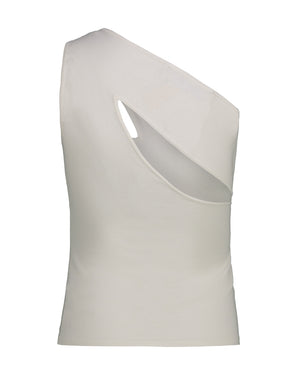 VSCOSA ONE-SHOULDER TOP WITH WHITE JEWEL