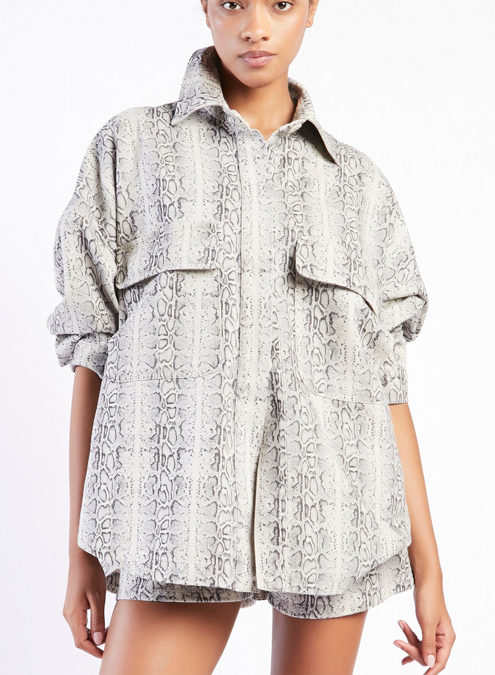 GIACCA CAMCIA DENIM PITONATO