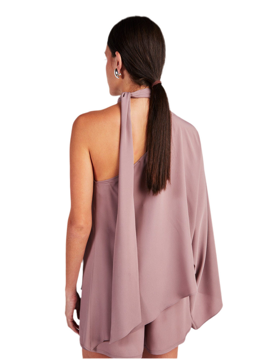 BLUSA MONOSPALLA CREPE DE CHINE