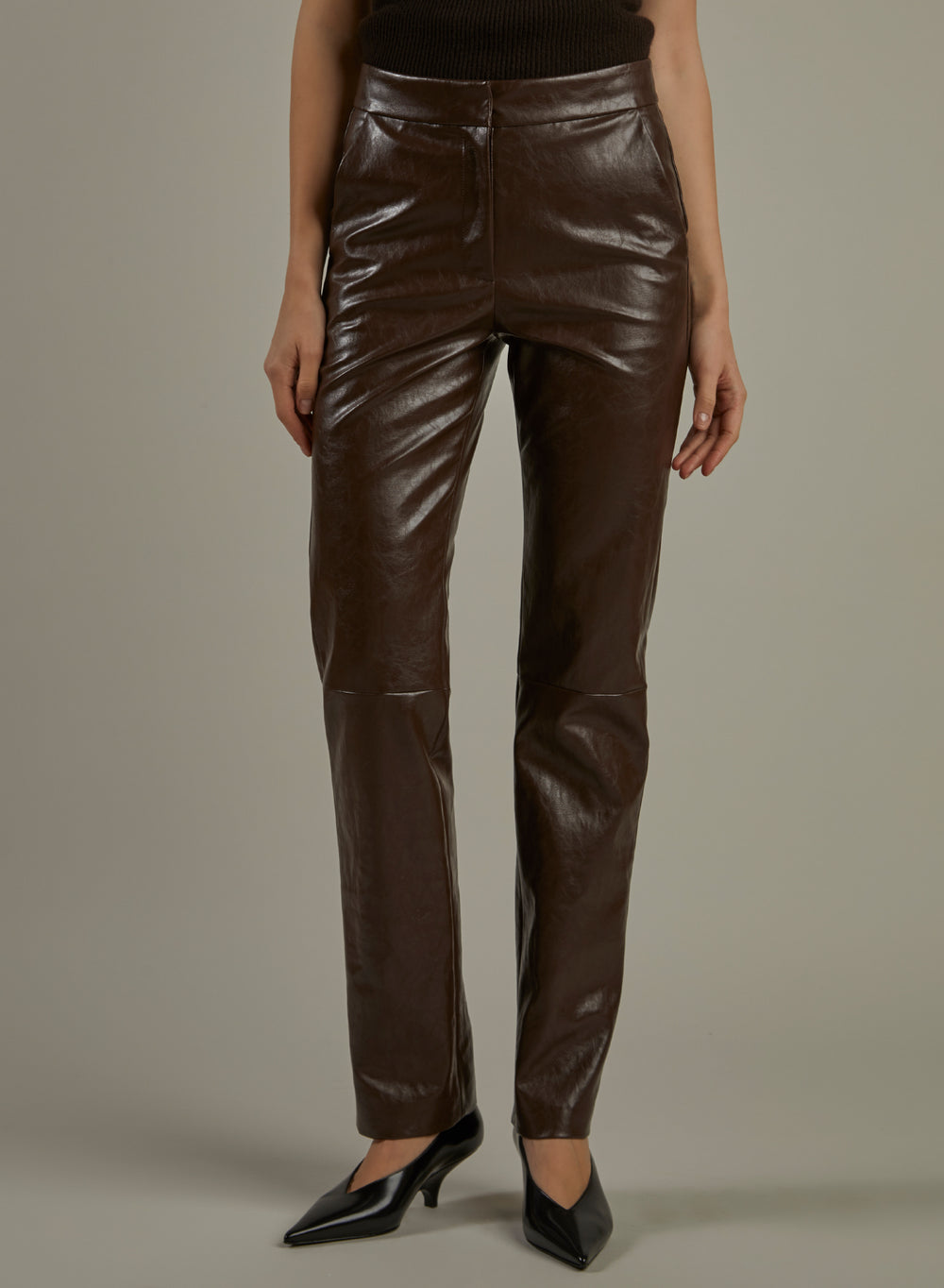 PANTALONE PELLE METALLO