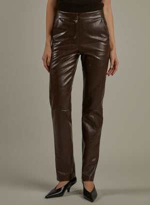 PANTALONE PELLE METALLO