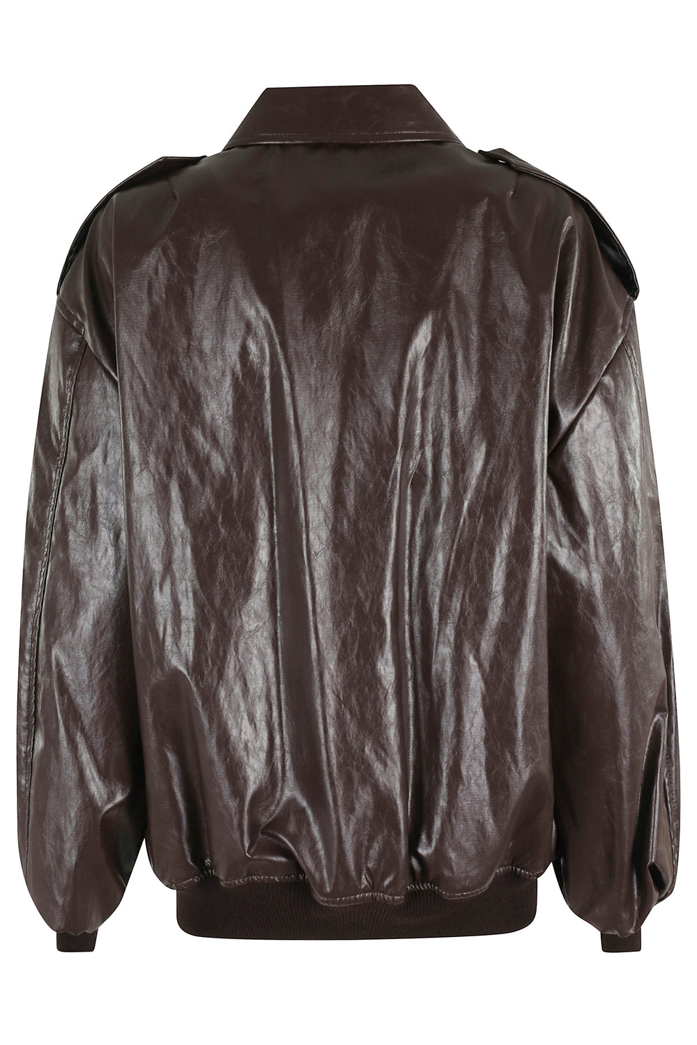 BOMBER PELLE METALLO