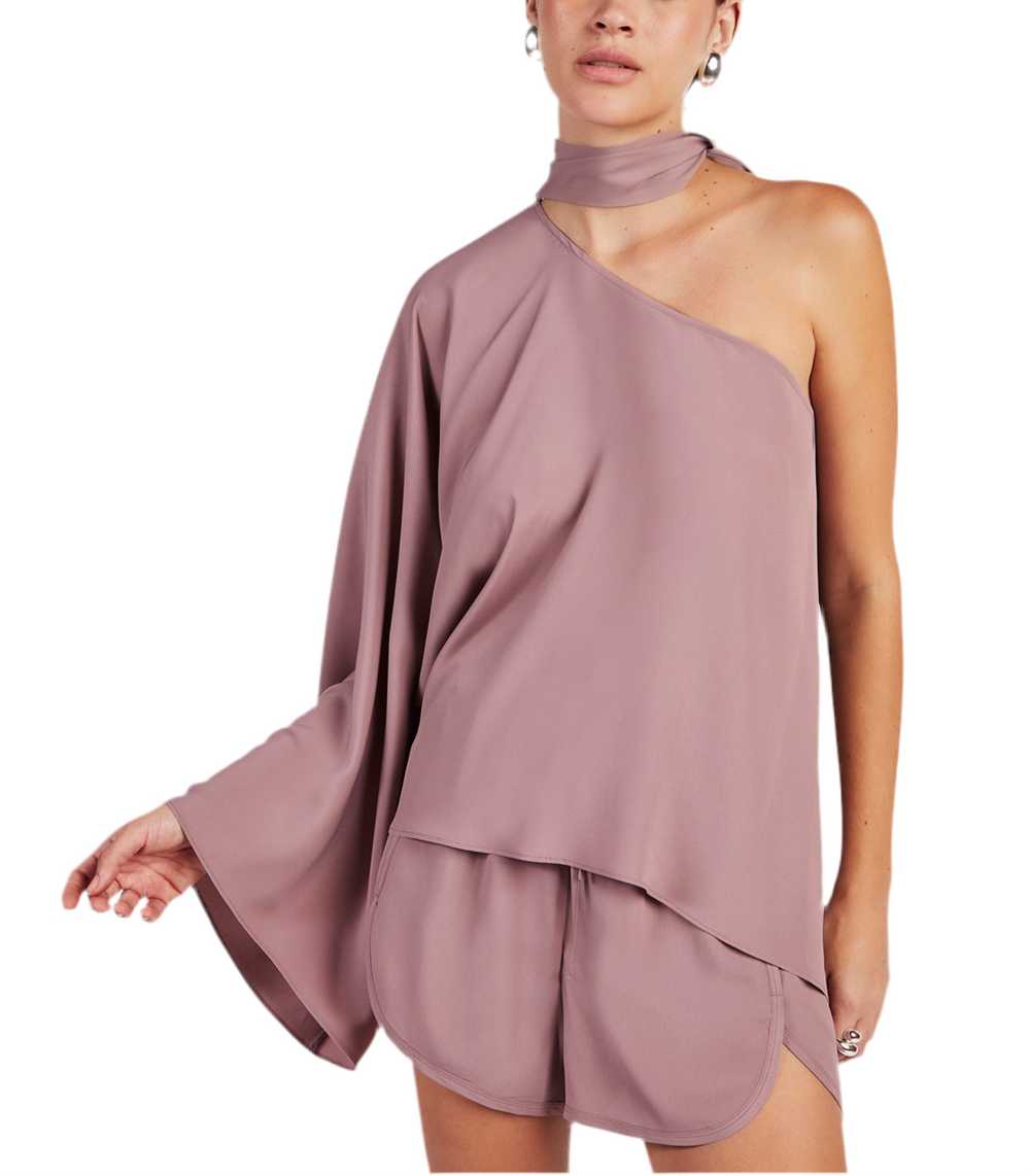 BLUSA MONOSPALLA CREPE DE CHINE