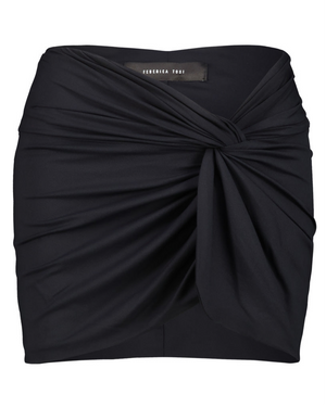BLACK SHORT SKIRT COVER-UP