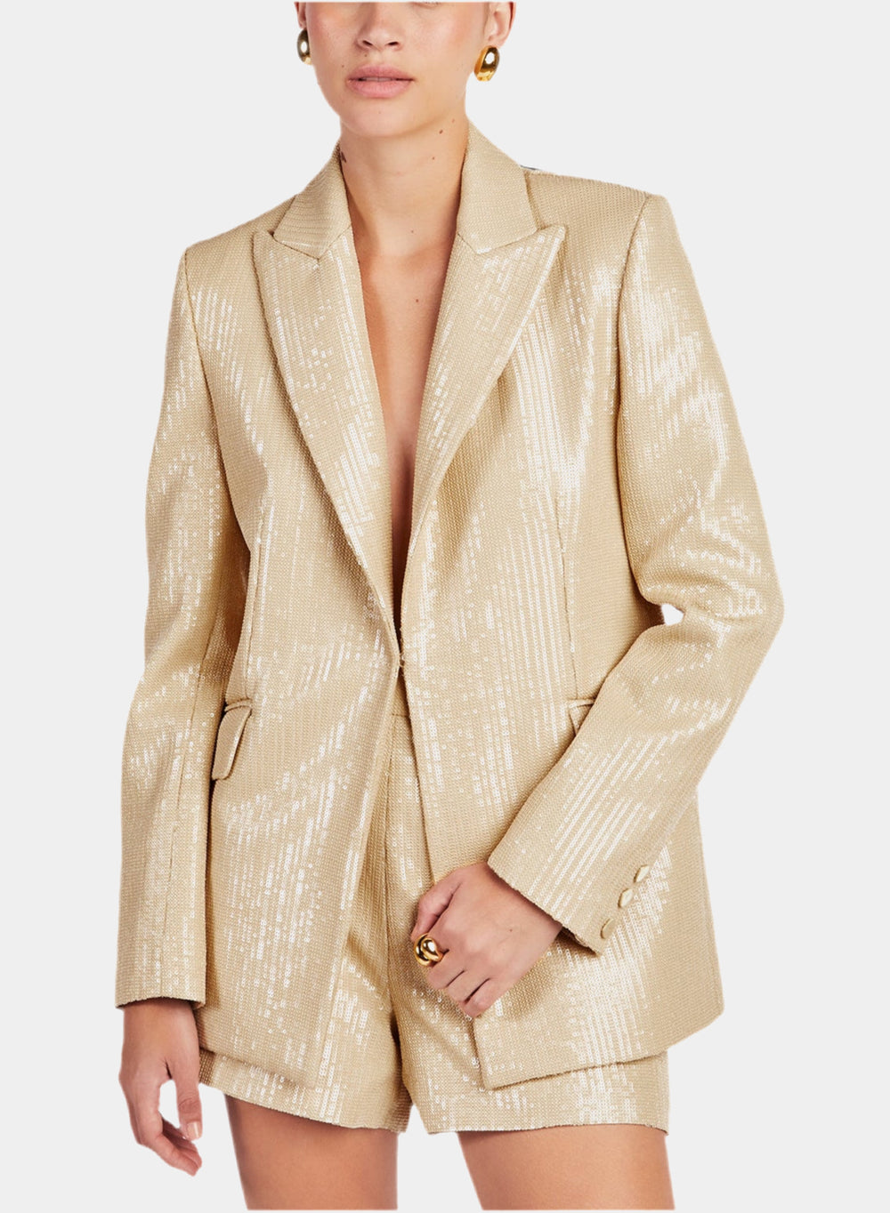RAFFIA SEQUINED BLAZER