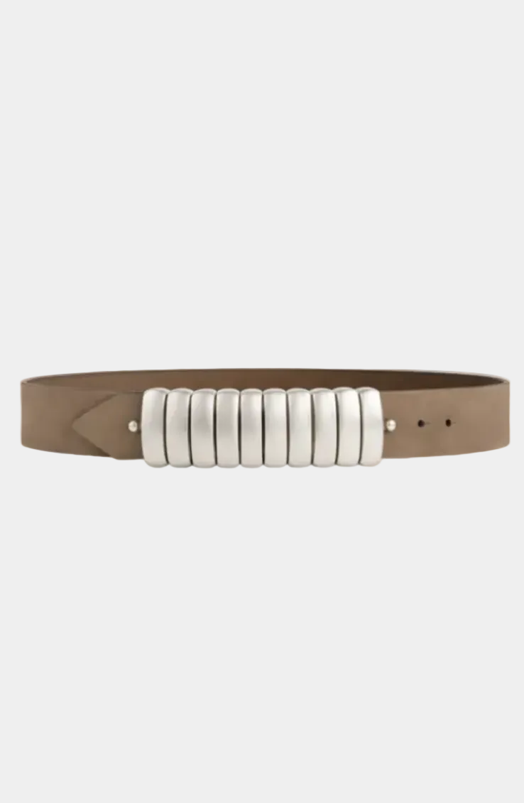 BOLD BELT SUEDE SILVER