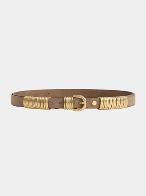 SUEDE RING BELT GOLD