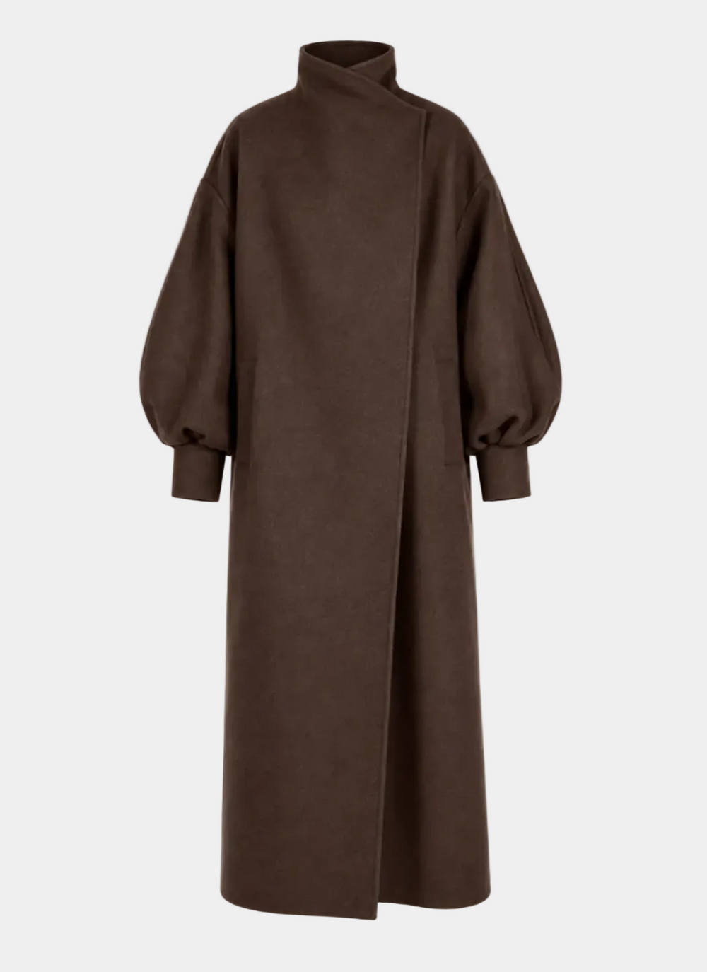 CAPPOTTO LUNGO CASHMERE MANICHE BALLOON MORO