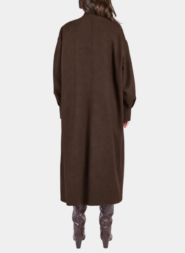 CAPPOTTO LUNGO CASHMERE MANICHE BALLOON MORO