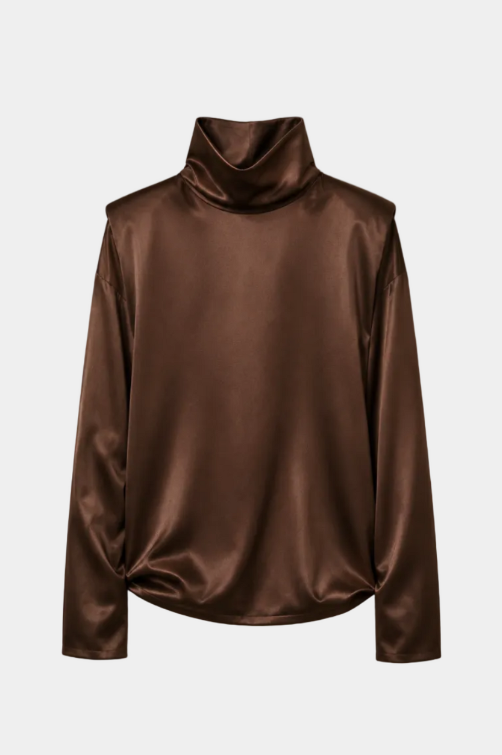BLUSA MANICHE LUNGHE IN RASO UNITO