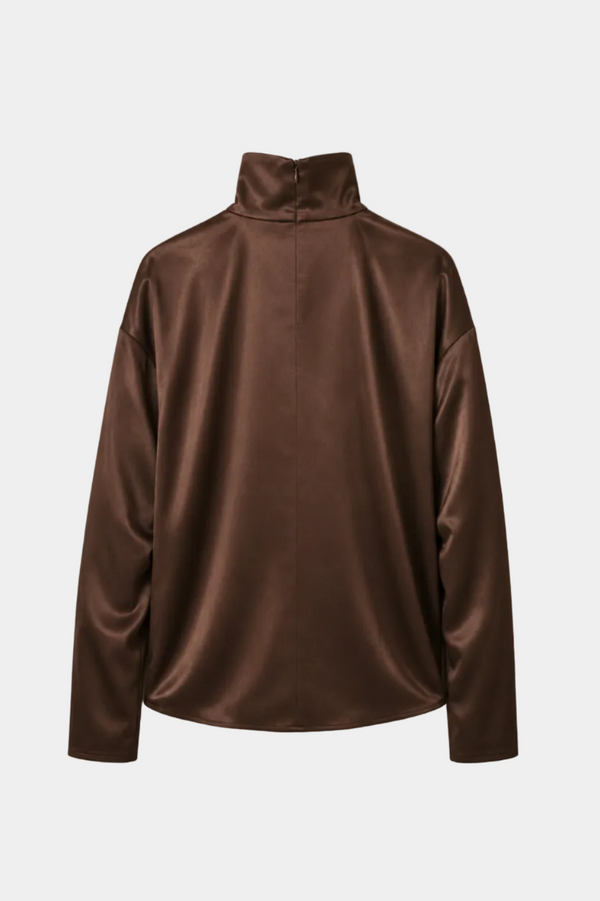 BLUSA MANICHE LUNGHE IN RASO UNITO