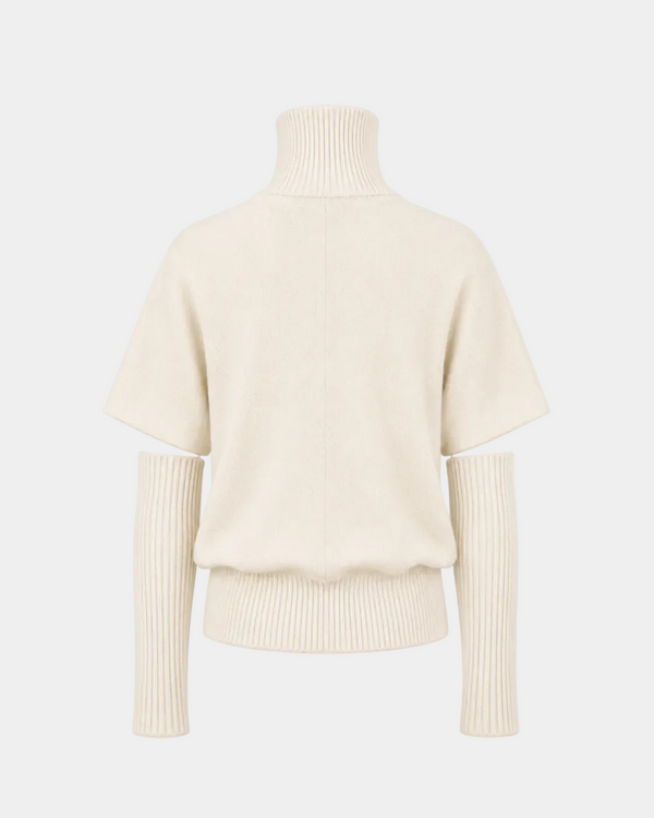 MAGLIA COLLO ALTO CON MANICOTTI