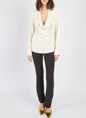 BLUSA SCOLLATURA MORBIDA MISTO SETA