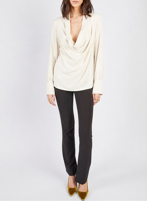BLUSA SCOLLATURA MORBIDA MISTO SETA