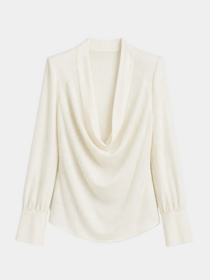 BLUSA SCOLLATURA MORBIDA MISTO SETA
