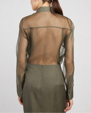 CAMICIA IN ORGANZA DI SETA