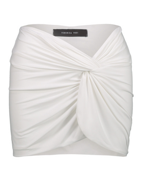 WHITE SHORT SKIRT COVER-UP