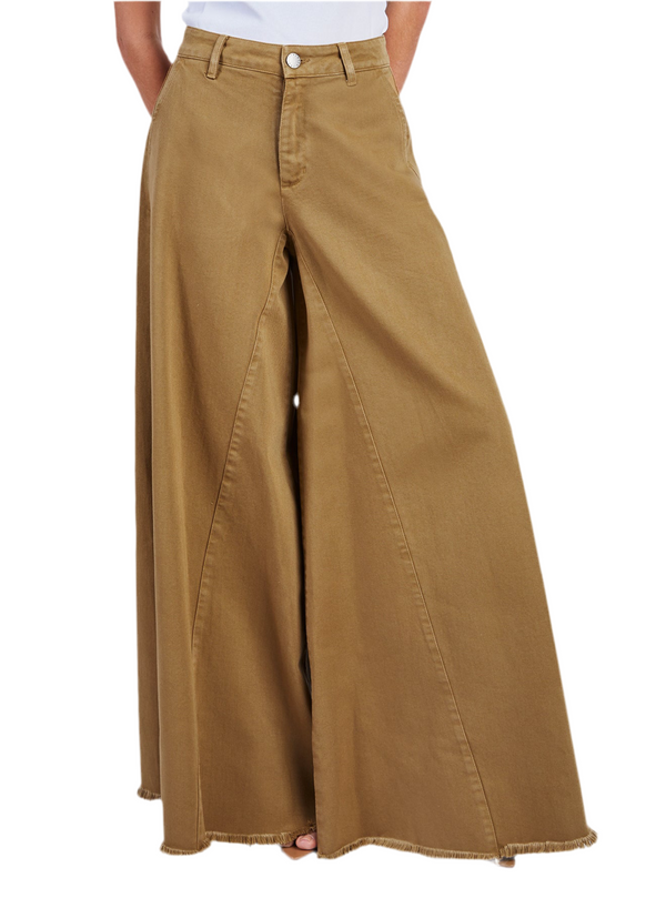 Wide Bull Denim Khaki Jeans