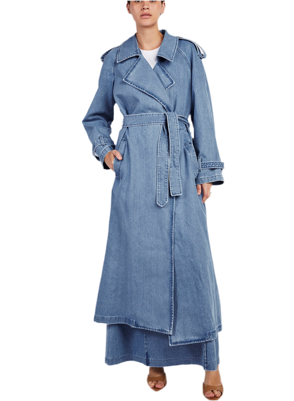 TRENCH DENIM AZZURRO