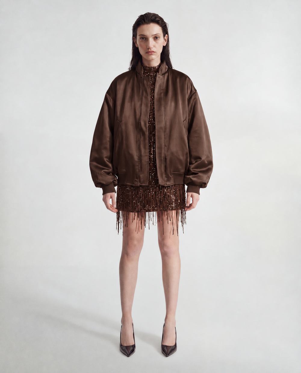 BOMBER IN RASO UNITO