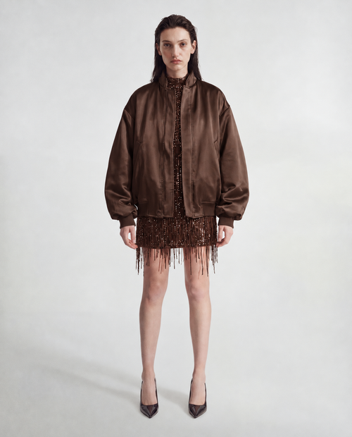 BOMBER IN RASO UNITO