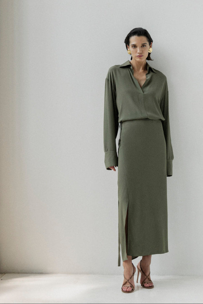 ABITO LUNGO PAREO CREPE DE CHINE
