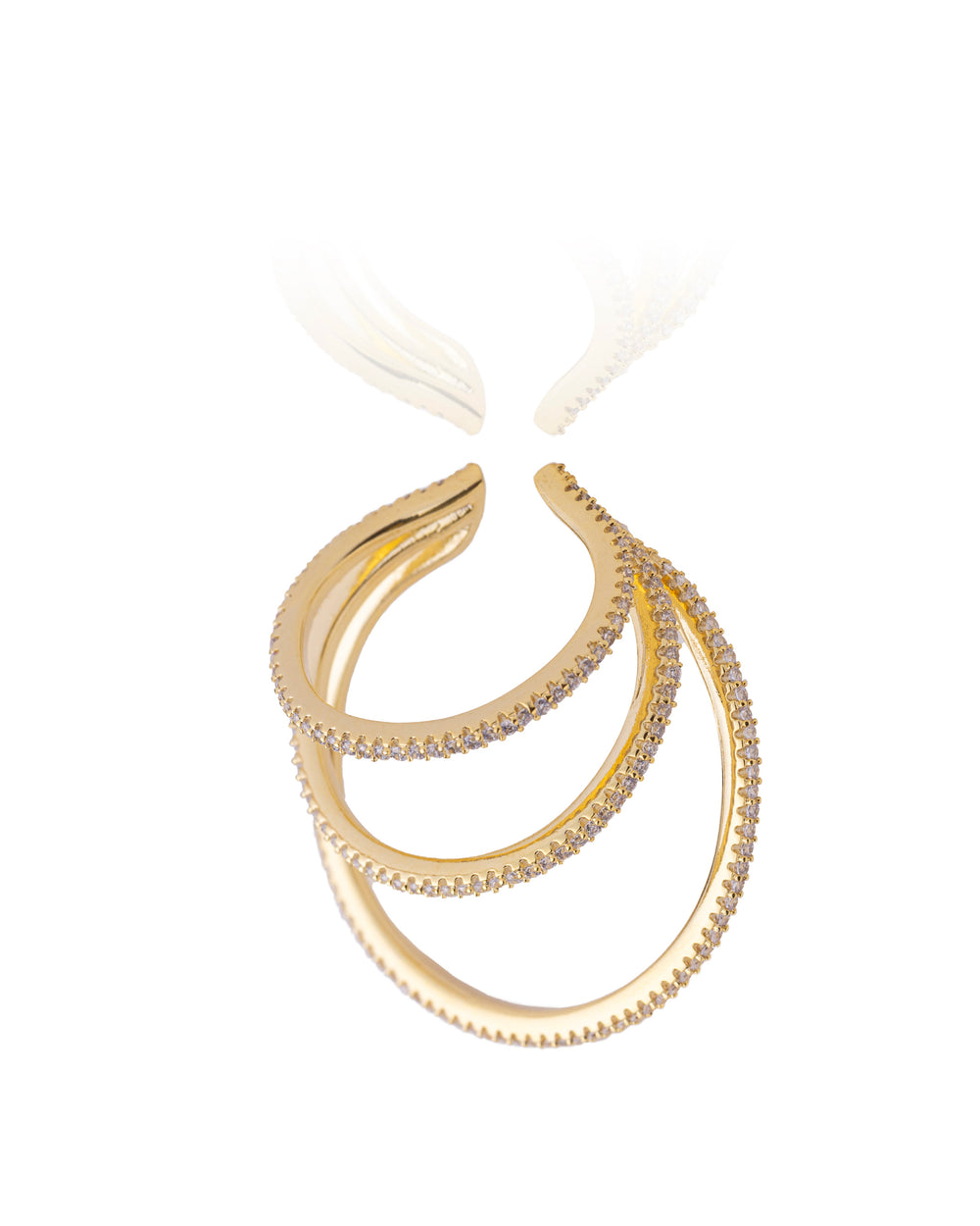 EAR CUFF JADE GOLD