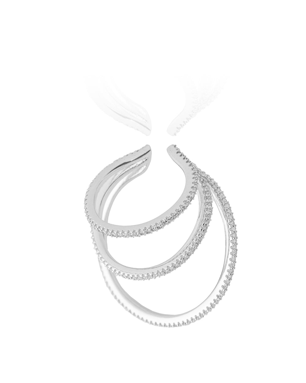 EAR CUFF JADE SILVER