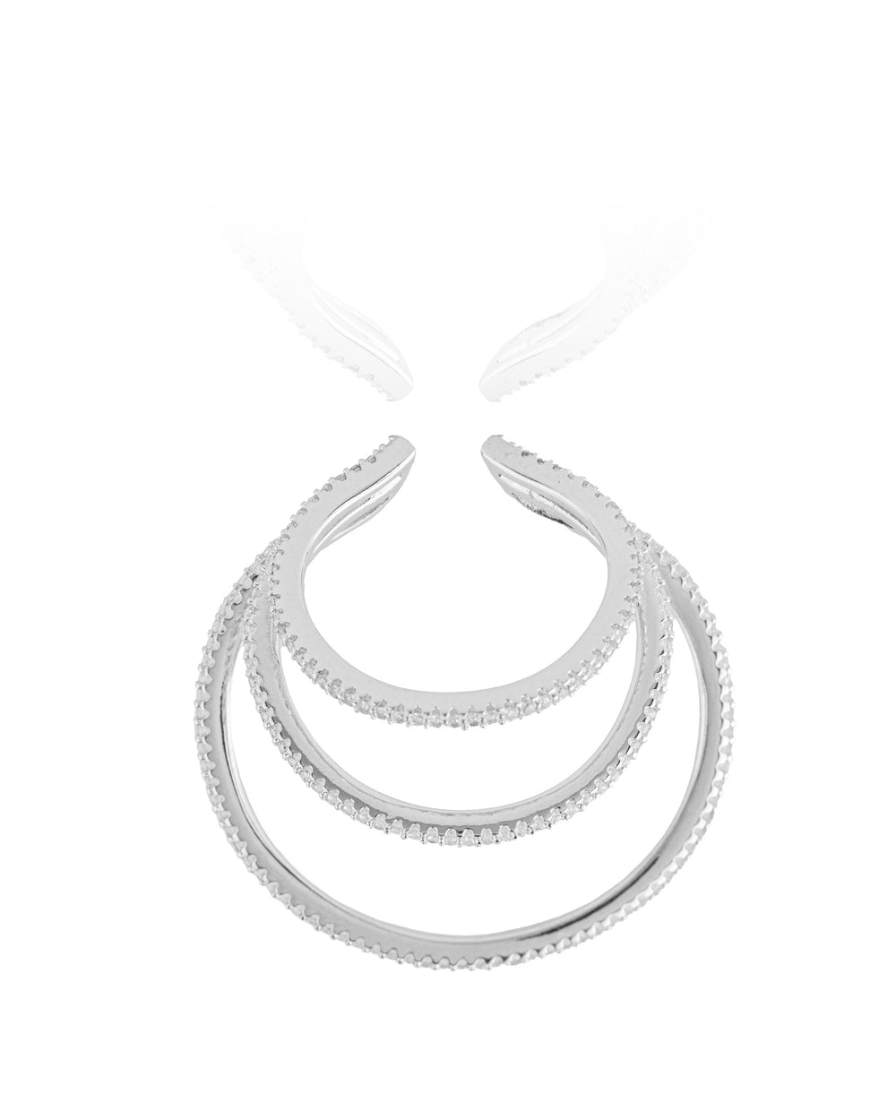 EAR CUFF JADE SILVER