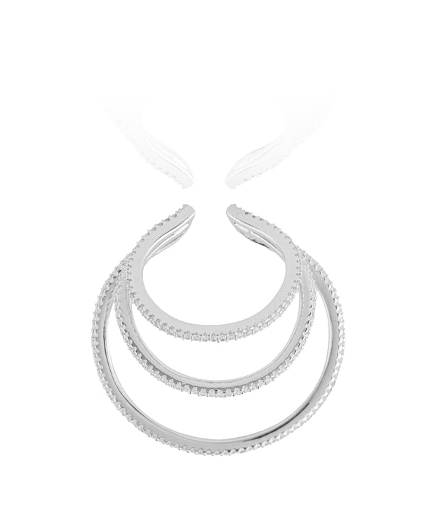 EAR CUFF JADE SILVER